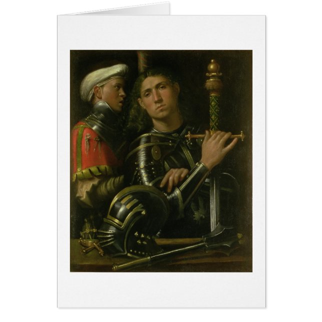 Cartão Guerreiro com noivo (óleo) (Frente)