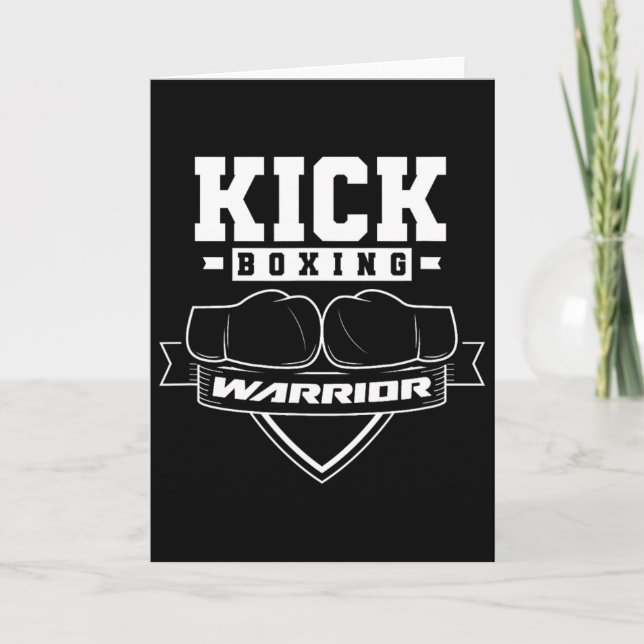Cartão Guerreiro de Kickboxing Kickbox Kickboxer Kick Box (Frente)