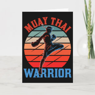 Cartão Guerreiro de Muay Thai Artes Marciais Hobby Boxe L