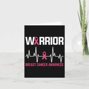 Cartão Guerreiro do Cancer da Mama Alavanca de Fita Rosa