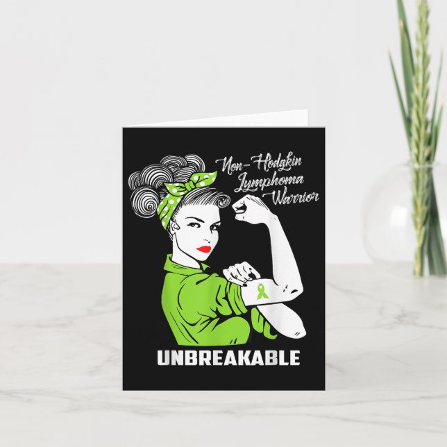 Cartão Guerreiro do linfoma não-hostil Conscientização (Frente)