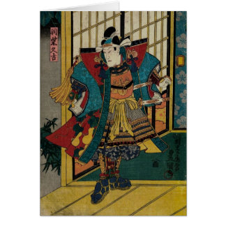 Cartão Guerreiro Samurai do século XIX
