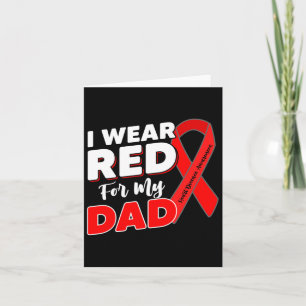 Cartão Guerreiro Sobrevivente do Coração Eu Visto Vermelh