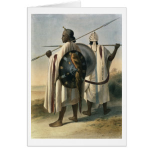 Cartão Guerreiros Abyssinian, ilustração 'do vale