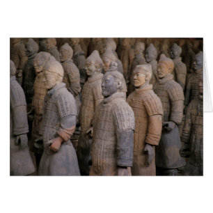 Cartão Guerreiros de terracota no túmulo do Imperador Qin