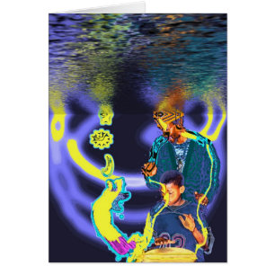 Cartão Guia do espírito do cilindro da água