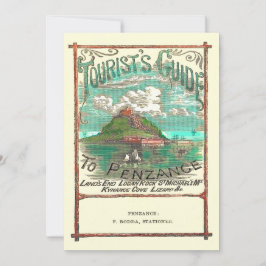 Cartão Guia Turístico Vintage para Penzance Viagem