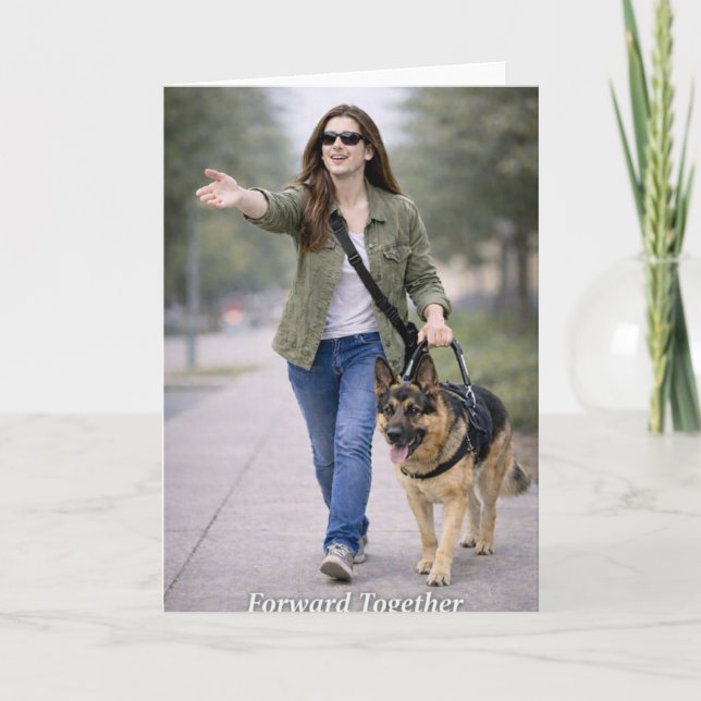 Cartão Guide Dog Team Graduation Congratulations GSD Team (Frente)