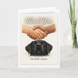 Cartão Guide Dog Team Thank You – You Built a Team Card