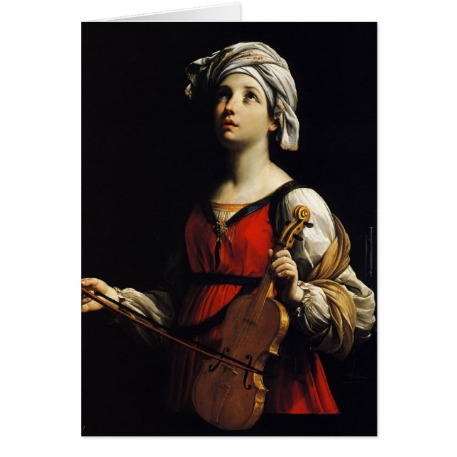 Cartão Guido Reni- St Cecilia (Frente)
