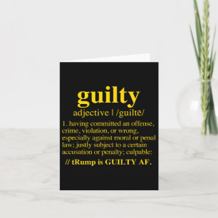 Cartão Guilty - Guilty Definition (amarelo)