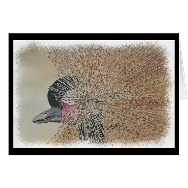 CARTÃO GUINDASTE AFRICANO LINDO (Frente Horizontal)