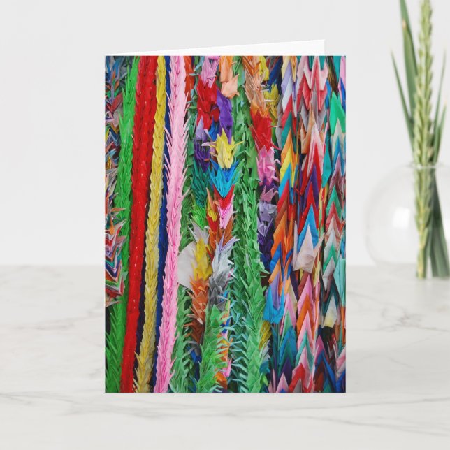 Cartão Guindastes da paz (Frente)