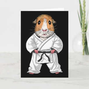 Cartão Guiné Pig Karate Ninja Jiu-jitsu Taekwondo Martia