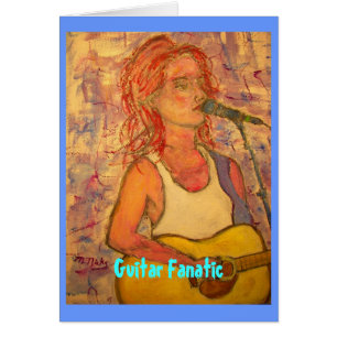 Cartão Guitar Fanatic Girl