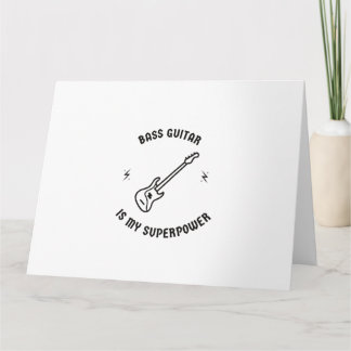Cartão Guitarra baixo é meu superpoder