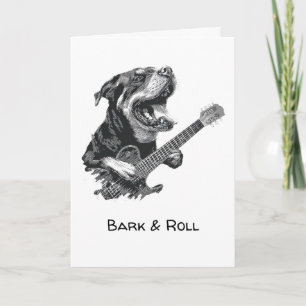 Cartão Guitarra Cachorro Rockstar – Animal de Música Vint