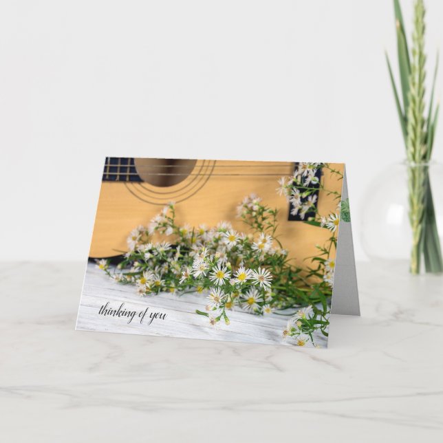 Cartão guitarra com wildflowers (Frente)