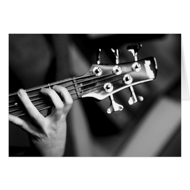 Cartão guitarra de baixo (Frente Horizontal)
