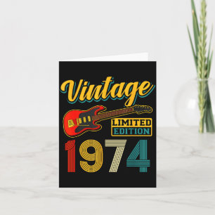 Cartão Guitarra Edição Limitada Vintage 1974 Ano de Nasci