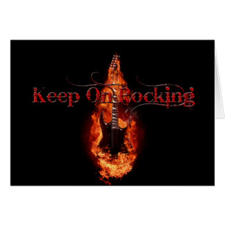 Cartão Guitarra flamejante