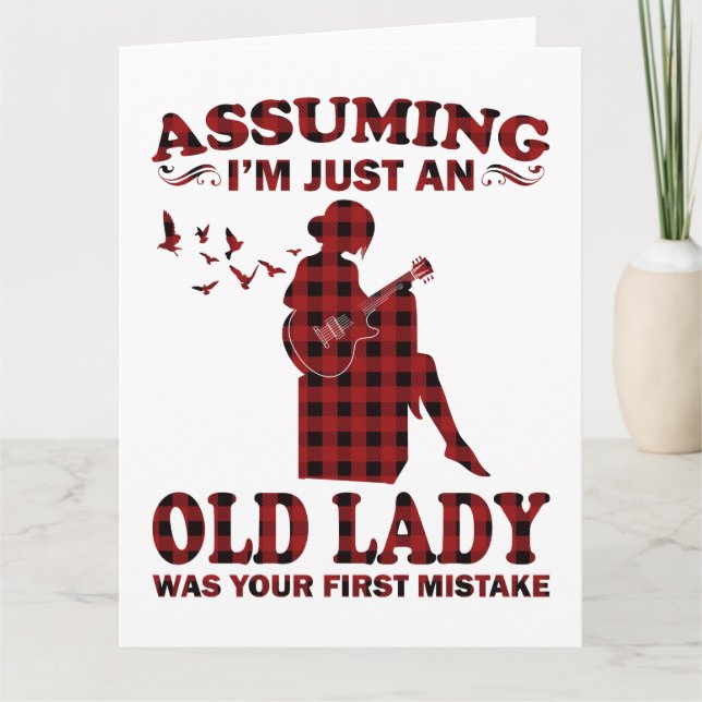 Cartão Guitarra, Presumindo que sou apenas uma velha senh (Frente)