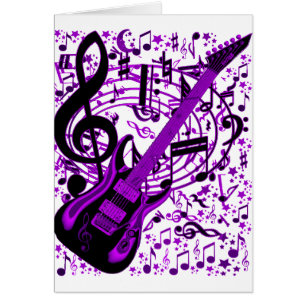 Cartão Guitarra Violeta_