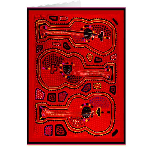 Cartão Guitarras Indian Kuna (Frente)