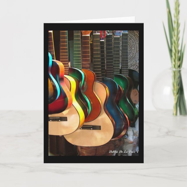 Cartão Guitarras Linhas e Curvas (Frente)