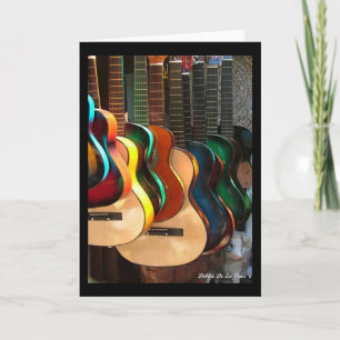 Cartão Guitarras Linhas e Curvas