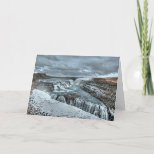 Cartão Gullfoss Waterfall, Islândia