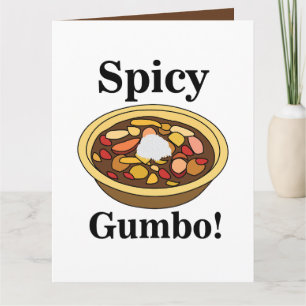 Cartão Gumbo Comida Spicy Gumbo