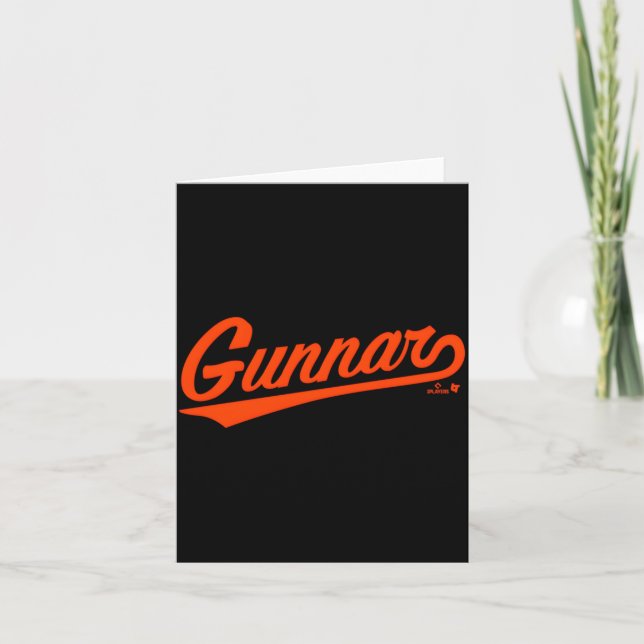 Cartão Gunnar Henderson Baltimore Text Baltimore Baseball (Frente)