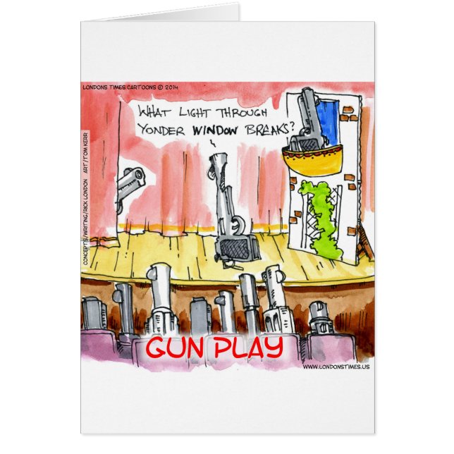 Cartão GunPlay Desenho Engraçado (Frente)
