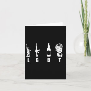 Cartão Guns Beer Trump 2020 - Trump Pence Maga