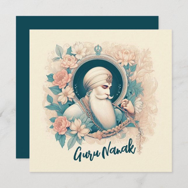 Cartão Guru Nanak Benessings (Frente/Verso)