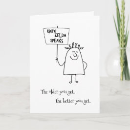 Cartão Guru Zelda adiciona o nome-idade "Bunch of Birthda