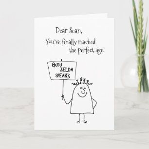 Cartão Guru Zelda adiciona um nome Engraçado Citação A