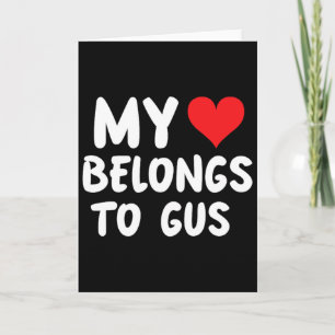 Cartão Gus - Meu Coração Pertence a Gus - Amor