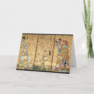 Cartão Gustav Klimt - Árvore de Vida de Stoclet Frieze