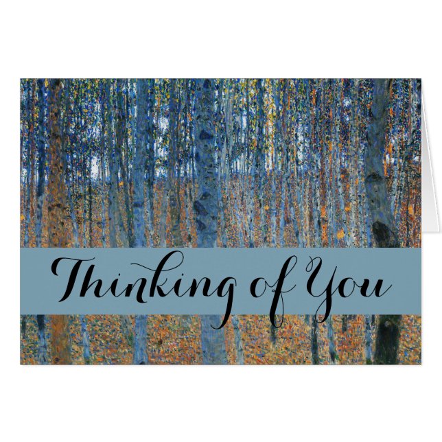 Cartão Gustav Klimt Beech Tree Grove (Frente Horizontal)