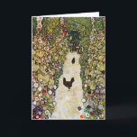Cartão Gustav Klimt - Caminho do Jardim com Galinhas<br><div class="desc">Caminho do Jardim com Galinhas - Gustav Klimt,  Petróleo na Canvas,  1916</div>
