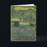 Cartão Gustav Klimt - Casa do País pelo Attersee<br><div class="desc">Country House by the Attersee - Gustav Klimt,  Oil on Canvas,  1914</div>
