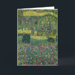 Cartão Gustav Klimt - Casa do País pelo Attersee<br><div class="desc">Country House by the Attersee - Gustav Klimt,  Oil on Canvas,  1914</div>
