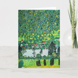 Cartão Gustav Klimt - Encosta de montanha em Unterach