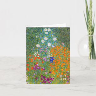 Cartão Gustav Klimt - Jardim de Flores