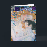 Cartão Gustav Klimt - Mãe e Filho<br><div class="desc">Mãe e Criança (detalhe da Mulher de Três Idades) - Gustav Klimt,  Oil on Canvas,  1905</div>