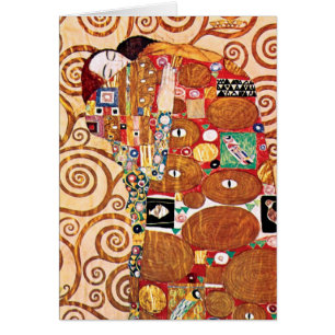 Cartão Gustav Klimt - O Abraço - Pintura de Arte Fina