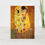 Cartão Gustav Klimt, O Beijo,<br><div class="desc">The Kiss,  1907,  por Gustav Klimt,  Belas Artes</div>