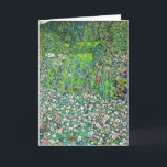 Cartão Gustav Klimt - Paisagem e Caipira Hortícolas<br><div class="desc">Paisagem horticultural com um monte - Gustav Klimt,  Oil on Canvas,  1916</div>